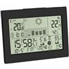 TFA Dostmann Stazione meteo con sensore esterno, radio wireless Horizon, 35.1155.01, previsioni meteo, con orologio radio, nero