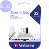 VERBATIM PEN DRIVE 32GB VERBATIM USB 2.0 NANO Store'n'Stay 10R\3W - 98130