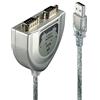 LINDY - Convertitore da USB a 2 Porte Seriali RS232 con Cavo Adattatore da 0.6m, Chipset FTDI di Alta Qualità per Dispositivi industriali e dotati di porta seriale. Compatibile con Windows, Mac, Linux
