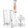 SENCOR Frullatore ad Immersione Minipimer Potenza 600 watt 2 Velocità 0,7 Litri colore Bianco Arancione - SHB 4260 wattH-EUE3