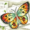 Pracht Creatives Hobby Set per dipingere con i Diamanti, Quadro con Motivo a Farfalla e Accessori, Set per dipingere con Pietre Glitterate, per Bambini a Partire dai 5 Anni di età