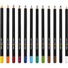 Posca Uni - Matite colorate professionali con olio e cera - KPE-200 - Confezione essenziale da 12 unità