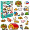 magdum Magneti Animali Fattoria Bambini - 19 Figure Grande Formato - Gioco Montessori Sensoriale Neonati - Set Educativo Creativo Aula Scuola Materna - Regalo Bambini - Magdum