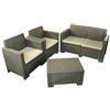 Bica 9027.4 Set Alabama 2 Salottini, Antracite, 119x74x57 cm, 281x155x79 cm