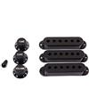 Alnicov Cover per pickup, 48/50/52 mm, con cappuccio per interruttore a levetta a 5 vie, ricambio per chitarra Stratocaster, colore: nero