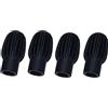 Alnicov 4 pezzi tamburo smorzatore tamburo smorzatore in silicone Silenzioso pratica consigli per batteria accessorio di ricambio, nero