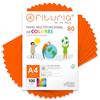 OFITURIA Fogli colorati, Confezione da 100 Fogli A4 80 g - Carta colorata per hobby creativi, stampante, scrapbooking - Fogli colorati (Arancione Fluo, 100 fogli)