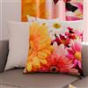 PETTI Artigiani Italiani - Coppia di Federe Cuscino 50x50 cm in Microfibra, Cuscini Arredo Camera da Letto, Divano, Salotto, Set 2 Fodere Copricuscino, Federa Floreale Giallo, 100% Made in Italy