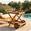 MIlani Home PODIUM - carrello da giardino portavivande in legno massiccio di acacia