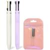 BeauFairy Penna per Trucco 4 in 1, 3 Pezzi, Multi-funzione Makeup Matita di Bellezza con Ricarica, Eyeliner, Matita per Sopracciglia, Matita per Labbra Penna Evidenziatore, Crea Trucco di Lunga Durata
