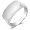 LUXURY MILANO Anello bianca chevalier in argento