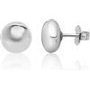 LUXURY MILANO Orecchini bianca a bottone in argento