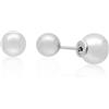 LUXURY MILANO Orecchini bianca a bottone in argento