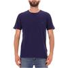 Polo Ralph Lauren T-Shirt navy in cotone e lino con taschino