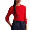Polo Ralph Lauren Maglione girocollo in cotone a trecce rosso