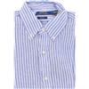 Polo Ralph Lauren Camicia azzurra Custom Fit a righe in lino