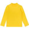 Lilax T-shirt basic a maniche lunghe da bambina a collo alto in cotone, Giallo, 12-18 Mesi