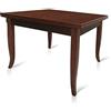 DMORA Tavolo con Apertura a Libro, in Legno massello Color Noce, cm 100x100x79.50, UNICA
