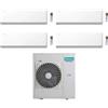 Hisense Climatizzatore UNI HB Quadri Split 7+7+9+12 con 5AMW125U4RTA Inverter Wi-Fi R-32 Classe A++ ,