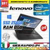 Lenovo PC NOTEBOOK PORTATILE LENOVO THINKPAD T460S 14" CPU i5-6300U RAM 8GB SSD 256GB