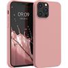 kwmobile Cover per Apple iPhone 12 Pro Max Custodia - Back Case per Smartphone in Silicone TPU - Protezione Gommata - rosa invernale