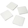 Creative Tops Sottobicchieri per Bibite, Quadrato, Finta Pelle, Argentato, 10 cm, 4 Pezzi