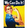 Wee Blue Coo War Second World We Can Do It Rosie Riveter Women USA Vintage Unframed Wall Art Print Poster Home Decor Premium