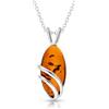 SilverAmber Jewellery Silveramber GL271 - Ciondolo in ambra e argento 925/1000, da donna