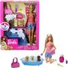 MATTEL Barbie con 3 Cuccioli e Vasca da Bagno Playset
