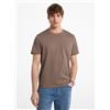 Michael Kors per uomo. [CS5529A5KS] Maglietta con logo marrone, Casual, Cotone, Manica corta