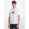 Michael Kors per uomo. [CT552LN1V2] Maglietta grafica bianca, Bianco, Casual, Cotone, Manica corta