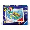 Ravensburger - Creart Tartaruga Marina | Kit Pittura Bambini | Dipingere Con I Numeri Include Tutto Il Necessario | Giochi Bambini 9 Anni O Più | Creart 9 Anni