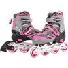 Kids Globe Street Rider 720235 - Pattini in linea (pattini in linea), regolabili, misura 33-36 abec7, telaio in alluminio, colore: rosa/grigio