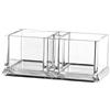 Ioensy Porta bustine di Zucchero in Acrilico Porta Biglietti da Visita Dolcificanti Contenitore per Sacchetti di Zucchero in Tessuto Contenitore per Sala da, 14,6 cm x 8,1 cm x 6 cm