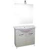 CAPALDO Mobile bagno 85 cm con lavabo e specchio bianco portuna - Antonella 16891