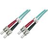 DIGITUS DK-2511-01/3 - Cavo In Fibra Ottica OM3 - 1 m - da ST a ST - Duplex - 1/10/40/100 Gbit/s - Cavo LAN In Fibra Ottica Multimodale MM - Tipo Di Fibra: 50/125 µ - Turchese (Aqua)