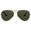 Ray-Ban RB3025 Aviator Occhiali da Sole Unisex Adulto, Nero/Oro, 58
