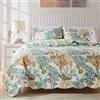 Barefoot Bungalow Set Trapunta Microfibra, Giada, 3 Pezzi Cal King