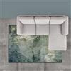 Rururug Tappeto Camera Soggiorno grandi Salotto Design Moderno Pelo Corto cameretta bimba tappeti camera da letto Tappetino, Arte moderna nordica astratta verde Rectangular 170 x 240 cm