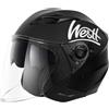 Westt casco moto casco jet doppia visiera omologato ECE 22.06 casco scooter caschi scooter per donna e uomo nero grigio bianco