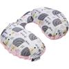 Medi Partners Cuscini da Viaggio Bambini Cuscino per Collo Seggiolino Auto - 100% Cotone Minky Bambino Poggiatesta Cervicale Testa Neonato Aereo Pillow (Ricci con Minky rosa chiaro)