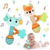 Venditer Giocattolo Sonaglio Neonati 0 3 6 12 Mesi, Giochi Sensoriali per Neonati, Giochi Peluche Neonato, Giochi Neonato Montessori,Sensoriale di Peluche Animali, Regalo per Bambini Bambino