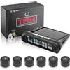 Avutrel TPMS 9,9bar(144psi) Sistema di Controllo della Pressione dei Pneumatici con 6 Sensori Esterni, Ricarica Solare e USB, 6 Gomme modalità di Allarme per Camion, Roulotte