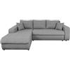 LOUNGITUDE UsineStreet - Divano angolare Suzie convertibile in tessuto, angolo sinistro, colore: Grigio