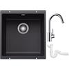 Blanco Set lavello in granito Blanco Rotan 400-U 526097, rubinetto da cucina Blanco Mida 517742, 137267