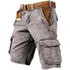 Generic Bermuda Cargo Uomo Estivi,Pantaloni Corti Uomo Cargo Leggeri Pantaloncini Sportivi Leggero Pantaloncini Tattici con Tasche Laterali Casual Pantaloni Corti da Lavoro Shorts Multitasche Taglie Forti