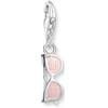 THOMAS SABO Charm ciondolo occhiali da sole con pietre argento sterling 925 riciclato 2027-041-9, misura unica, Argento sterling, Zirconia cubica