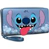 Disney Lilo e Stitch Tongue-Portafoglio Essenziale, Blu, 19 x 10 cm