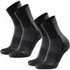 DANISH ENDURANCE Calze da Corsa in Lana Merino, Calzini Tecnici, Traspiranti, Anti-vescica, Uomo e Donna, 2 Paia, Nero, EU 39-42