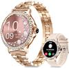 Fitoncloud Smartwatch Donna, 1,3'' HD Orologio Smartwatch con Chiamate BLE5.2/Notifiche Messaggi/110+ Sport/Cardiofrequenzimetro/SpO2/Sonno, Orologi Fitness IP68 per Android iOS, Regalo Donna, Oro Rosa
